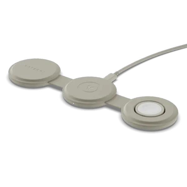 Satechi OntheGo 3-in-1 wireless oplader (15W) - Sand